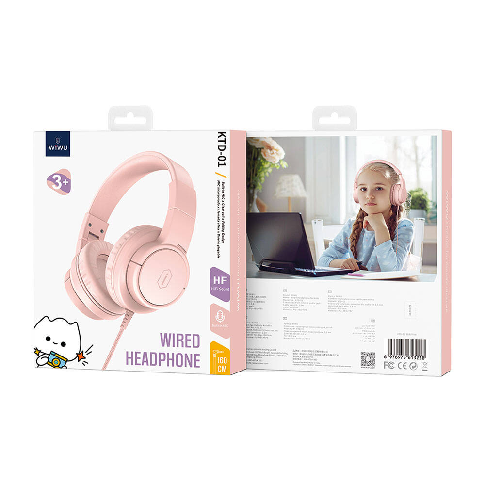 Wiwu KTD-01 Hi-Fi Ses Kaliteli Kablolu Katlanabilir 3.5mm Kulak Üstü Kulaklık Wiwu KTD-01 Hi-Fi Ses Kaliteli Kablolu Katlanabilir 3.5mm Kulak Üstü Kulaklık
